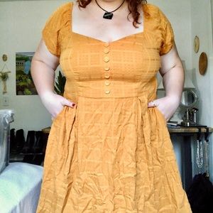 ModCloth mustard yellow dress